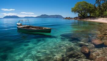 ai generado viaje a tropical costas para un tranquilo, aventurero vacaciones generado por ai foto