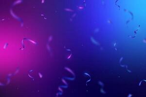 Abstract gradient banner with blurred confetti. vector