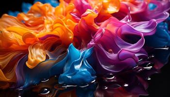 ai generado resumen submarino planta en vibrante colores, un regalo de naturaleza generado por ai foto