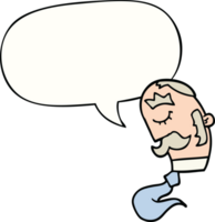 cartoon man with mustache with speech bubble png