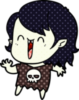 cute cartoon happy vampire girl png