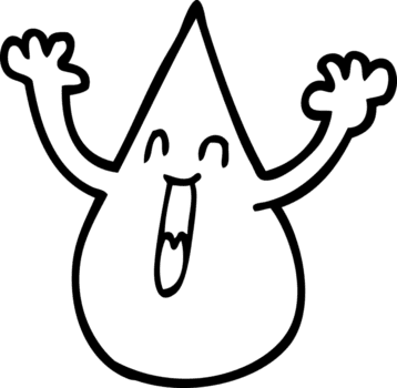 Strichzeichnung Cartoon Blutstropfen png