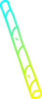 cold gradient line drawing of a cartoon striped straw png