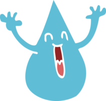 cartoon doodle rain drop png