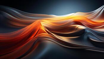 AI generated Abstract background with smooth, flowing wave pattern in vibrant colors generated by AI photo