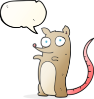 hand drawn speech bubble cartoon mouse png