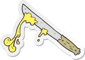 sticker of a cartoon butter knife png