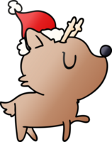 Hand gezeichnet Weihnachten Gradient Karikatur von kawaii Hirsch png