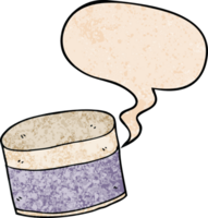 cartoon pot with speech bubble in retro texture style png