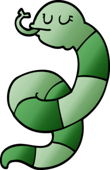 tecknad doodle orm lindad png