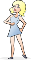 cartoon proud woman png