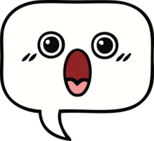 cute cartoon of a speech bubble png