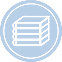 stack of books circular icon symbol png