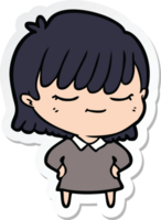 sticker of a cartoon woman png