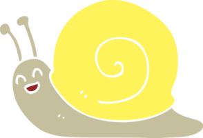 flat color style cartoon snail png