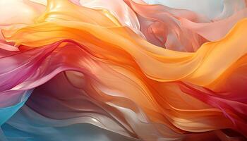 AI generated Abstract background with smooth, flowing wave pattern in vibrant colors generated by AI photo