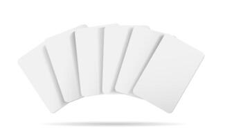 volador blanco jugando tarjetas 3d realista vector icono ilustración. aislado en blanco antecedentes.
