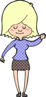 cartoon happy woman png