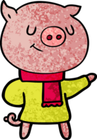 cochon dessin animé heureux png