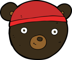 tekenfilm zwart beer gezicht png