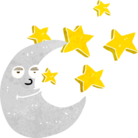 glücklicher Cartoon-Mond png