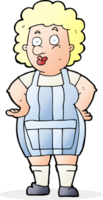 cartoon vrouw in keukenschort png