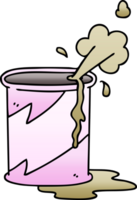 gradient shaded quirky cartoon exploding soda can png