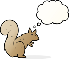 cartoon squirrel with thought bubble png