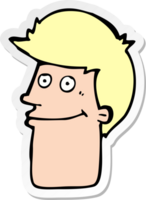 sticker of a cartoon smiling man png