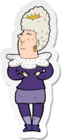 pegatina de una mujer aristocrática de dibujos animados png