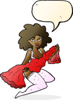 cartoon woman changing with speech bubble png