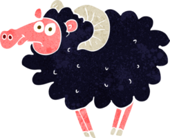 cartoon black sheep png