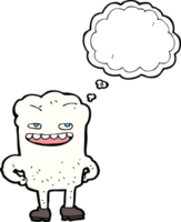 cartoon tooth with thought bubble png