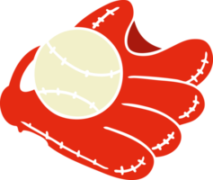 cartoon doodle of a baseball and glove png