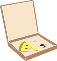dessin animé doodle d'une tranche de pizza png
