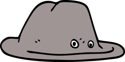 cappello di doodle del fumetto png