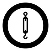 Turnbuckle tensioning wire concept hardware icon in circle round black color vector illustration image solid outline style