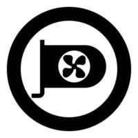 Graphic card GPU PC personal computer hardware components icon in circle round black color vector illustration image solid outline style