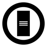 Metal cabinet steel locker box icon in circle round black color vector illustration image solid outline style
