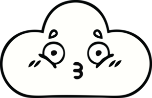 linda nube blanca de dibujos animados png