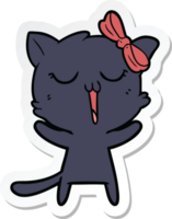 sticker of a cartoon cat png