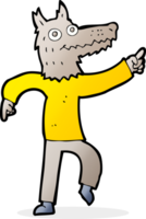 cartoon wolf man png