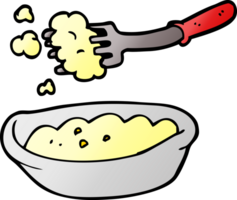 cartoon doodle bowl of food png