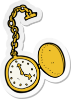 sticker van een cartoon oud horloge png