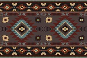 Navajo tribal vector seamless pattern. Native American ornament. Ethnic South Western decor style. Boho geometric ornament. Vector seamless pattern. Mexican blanket, rug. Woven carpet illustration.