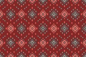 ikat tribal indio sin costura modelo. étnico azteca tela alfombra mandala ornamento nativo boho cheurón textil.geometrico africano americano oriental tradicional vector ilustraciones. bordado estilo.