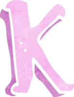 lettre de dessin animé k png