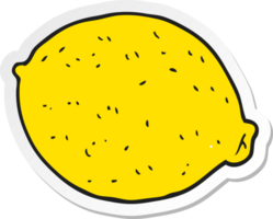 sticker of a cartoon lemon png