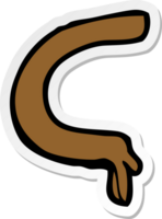 sticker of a cartoon arm png