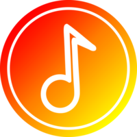 musical note circular in hot gradient spectrum png